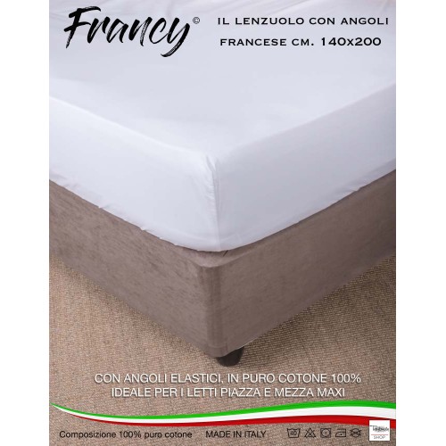 SÁBANA FRANCY CON ESQUINAS FRANCESAS BLANCAS 1 MAXI Y MEDIO GRANDE