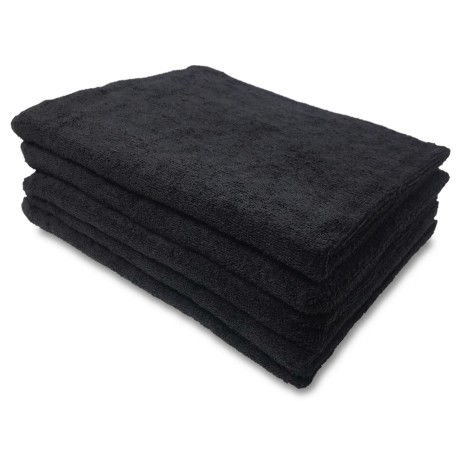 SET DE 5 TOALLAS TOALLA RIZO NEGRO BELLEZA PELUQUERÍA CM. 50X100