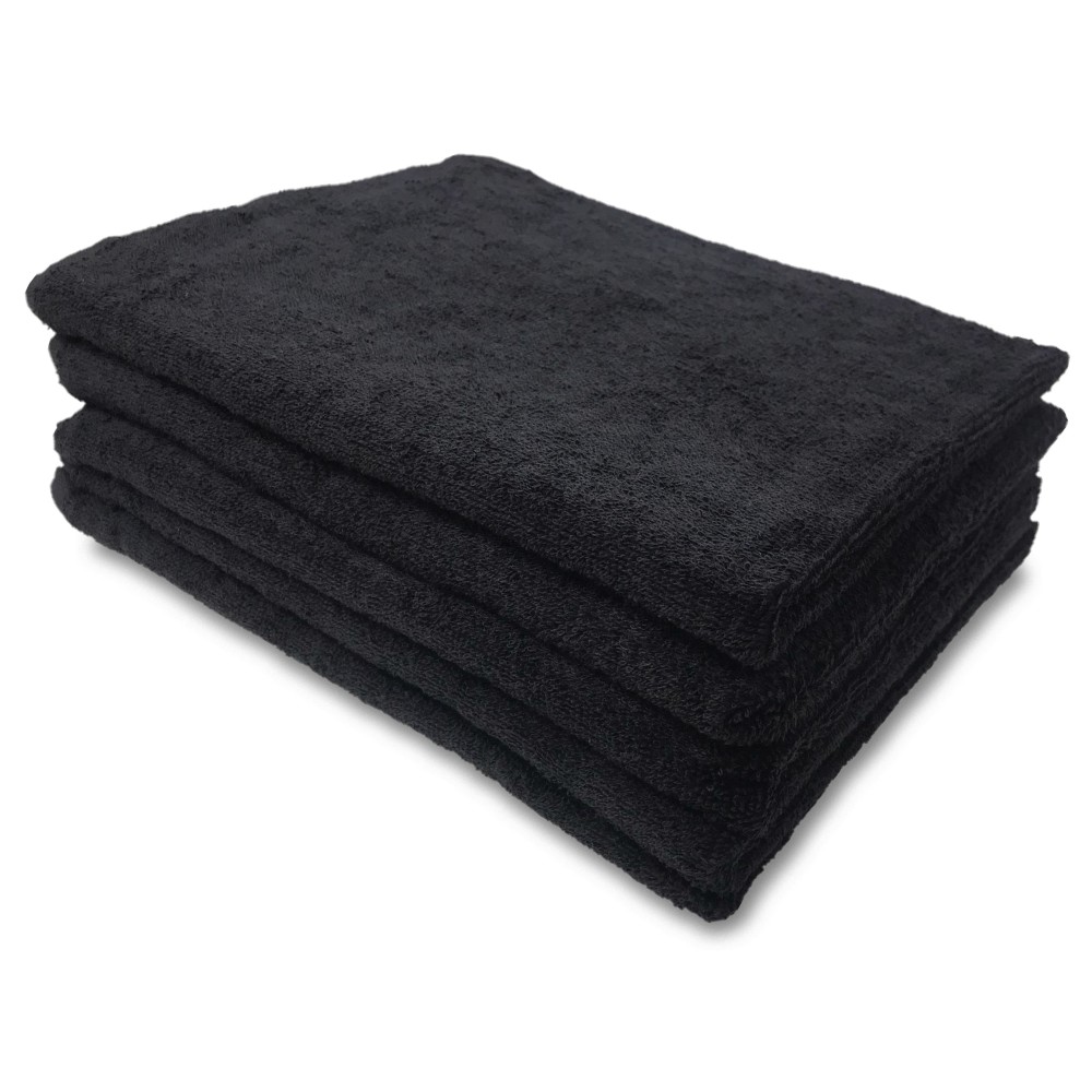 SET DE 5 TOALLAS TOALLA RIZO NEGRO BELLEZA PELUQUERÍA CM. 50X100