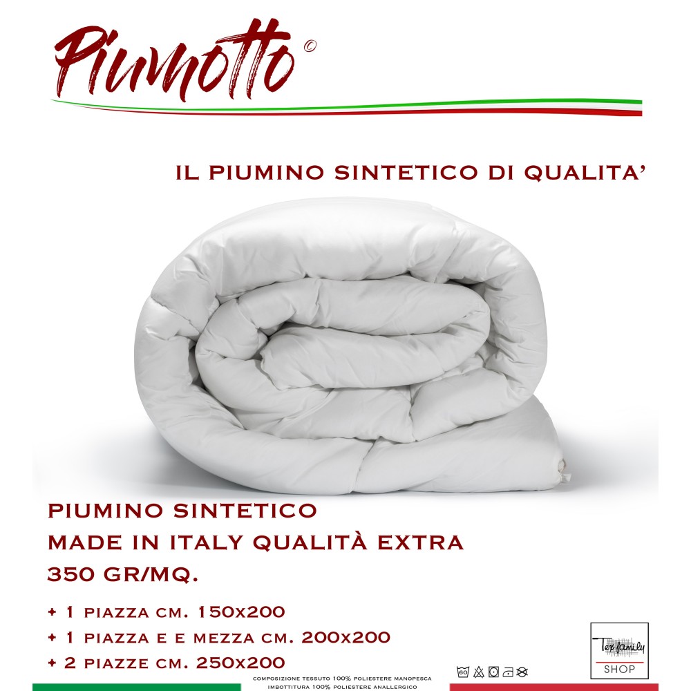 SYNTHETISCHE DAUNENJACKE WINTERDECKE MADE IN ITALY EXTRA QUALITÄT 350 GR / QM.