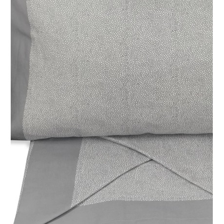 PURE COTTON GREY BORBONESE SHEETS SET 2