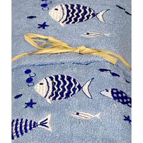 SET OF SEA TOWELS WITH BLUE BACKGROUND 2