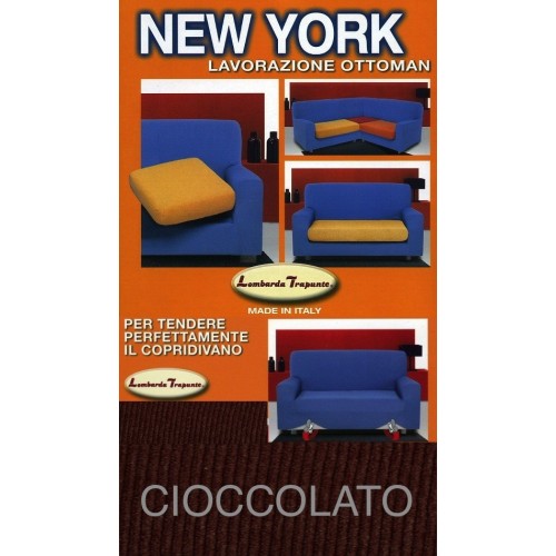 New York Stretch Chocolate Sofabezug, kratzfest, für Sofas mit Armlehnen, universeller Sofabezug, Made in Italy