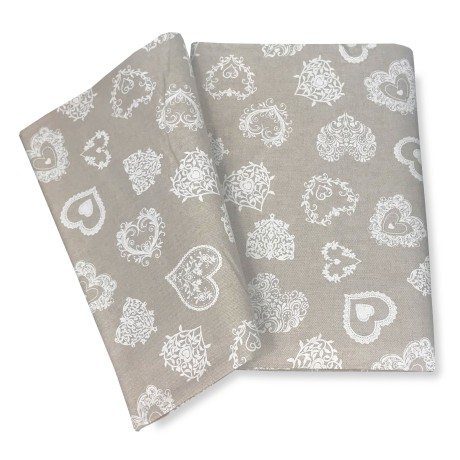HANDTUCH EINRICHTUNGSBEZUG GRAN SCHAL TAGESDECKE SOFABEZUG DORY STOFF WEISS HERZ 2