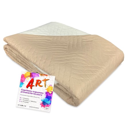 COUVRE-LIT MATELASSÉ ART SOLIDE DE COULEUR DEUX TONS 2