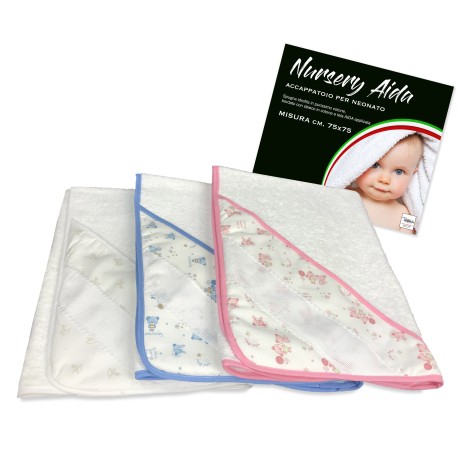 BABY-KINDERZIMMER AIDA BABY BADEMANTEL AUS REINEM BAUMWOLLFROTTEE