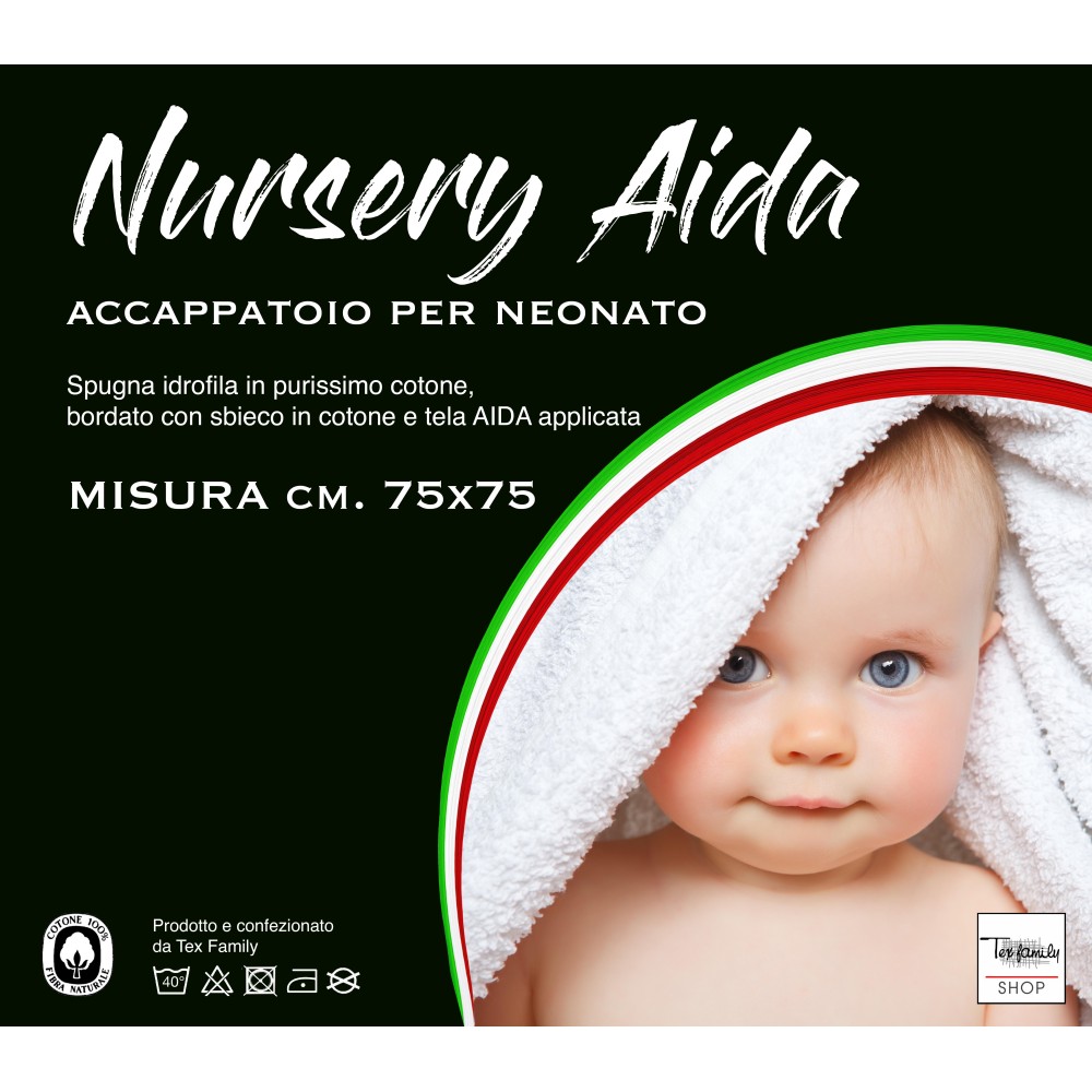 BABY-KINDERZIMMER AIDA BABY BADEMANTEL AUS REINEM BAUMWOLLFROTTEE
