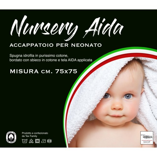 BABY-KINDERZIMMER AIDA BABY BADEMANTEL AUS REINEM BAUMWOLLFROTTEE