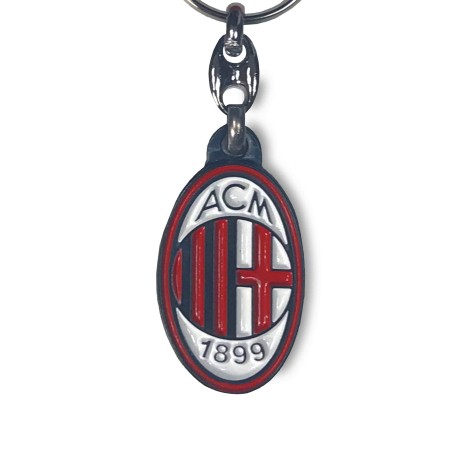 PORTACHIAVI IN METALLO A.C. MILAN e cartolina MILANO È 2