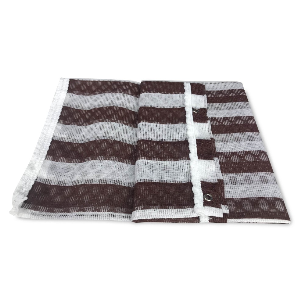 OUTDOOR MOSQUITO NET AWNING, GARDEN RETONE BROWN STRIPE IN TWO SIZES