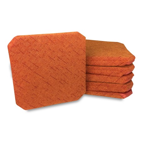 FUNDA DE SILLA CON ALAS DE COLOR LISO EN TEJIDO CHENILLA NARANJA