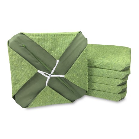 FUNDA DE SILLA DE COLOR LISO EN TELA DE CHENILLA VERDE 2