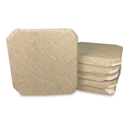 CHAIR COVER WITH SOLID COLOR WINGS IN BEIGE CHENILLE FABRIC