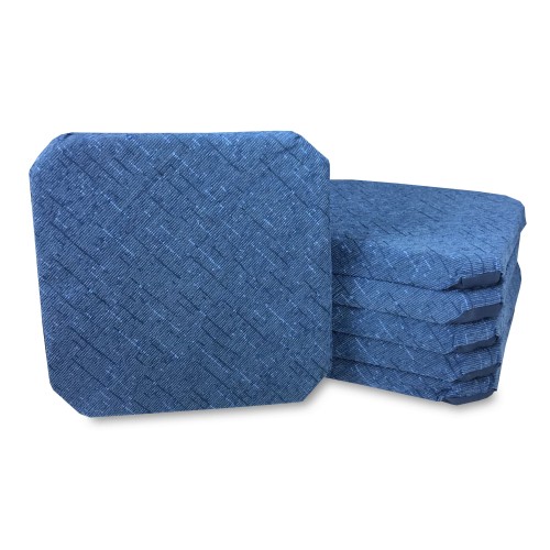 FUNDA DE SILLA CON ALAS DE COLOR LISO EN TEJIDO CHENILLA AZUL