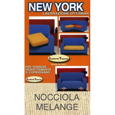 New York Stretch Melange Haselnuss Sofabezug, kratzfest, für Sofas mit Armlehnen, Universalbezug, Made in Italy 2
