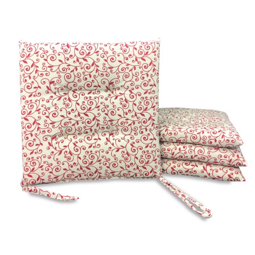 housse de chaise MORBIDONE DORY ARABESQUE ROUGE