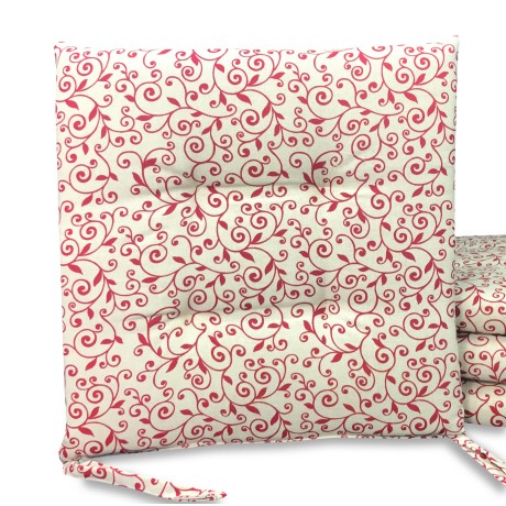 FUNDA PARA SILLA BLANDA DORY ARABESCO ROSSO 2