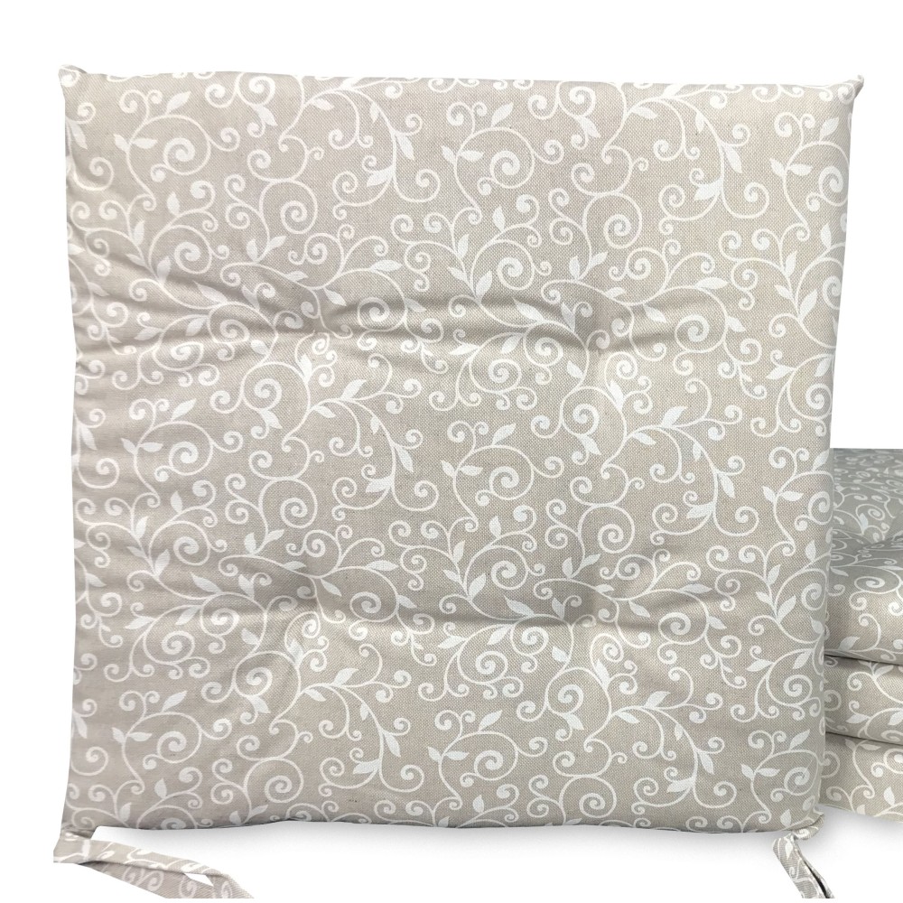 CHAIR COVER MORBIDENE DORY ARABESQUE WHITE
