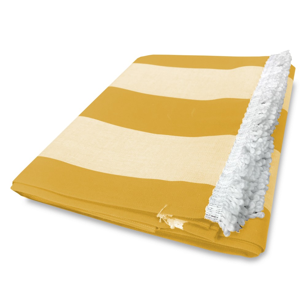 OUTDOOR AWNING GARDEN BALCONY WIDE STRIPE YELLOW PACKAGED