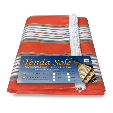 OUTDOOR AWNING GARDEN BALCONY RIGHINO ORANGE PACKAGED
