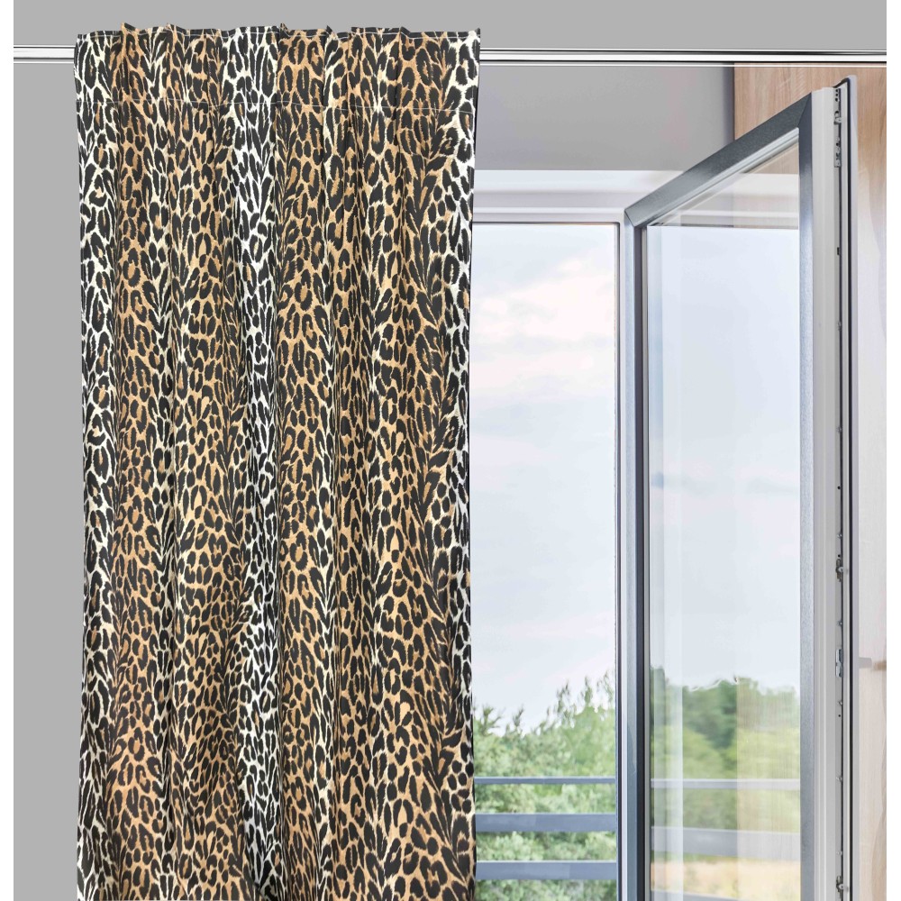 TIENDA SAFARI MANCHADA CM. ESTAMPADO DE LEOPARDO 140X280 HECHO EN ITALIA