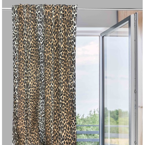 TIENDA SAFARI MANCHADA CM. ESTAMPADO DE LEOPARDO 140X280 HECHO EN ITALIA