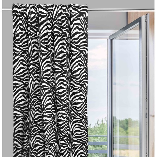 ZEBRA ZEBRA VORHANG WEISS SCHWARZ CM. 140X280 HERGESTELLT IN ITALIEN