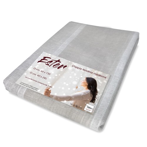 PAR DE CORTINAS DE CRISTAL EXTERIOR BEIGE 60 cm de ancho