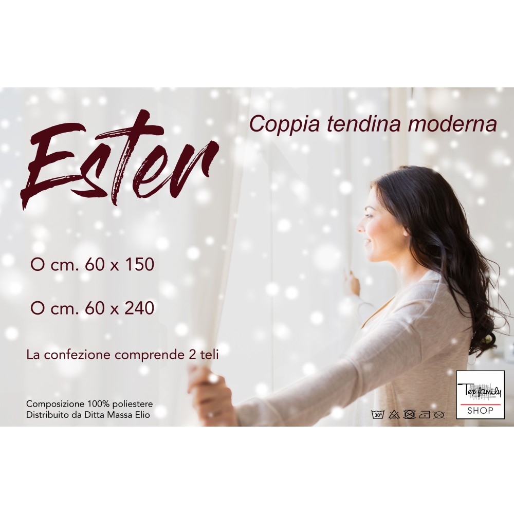PAR DE CORTINAS DE CRISTAL EXTERIOR BEIGE 60 cm de ancho