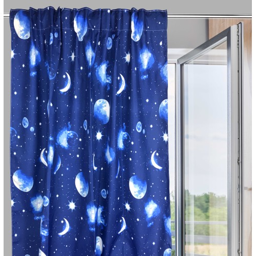 MOND MONDZELT BLAUE PLANETEN CM. 140X280 HERGESTELLT IN ITALIEN
