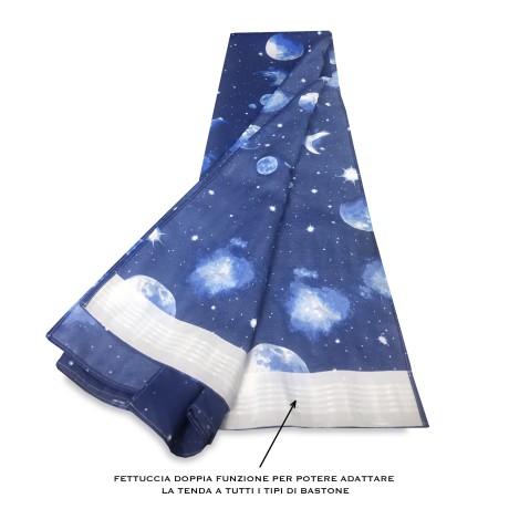 MOON LUNAR TENT BLUE PLANETS CM. 140X280 MADE IN ITALY 2
