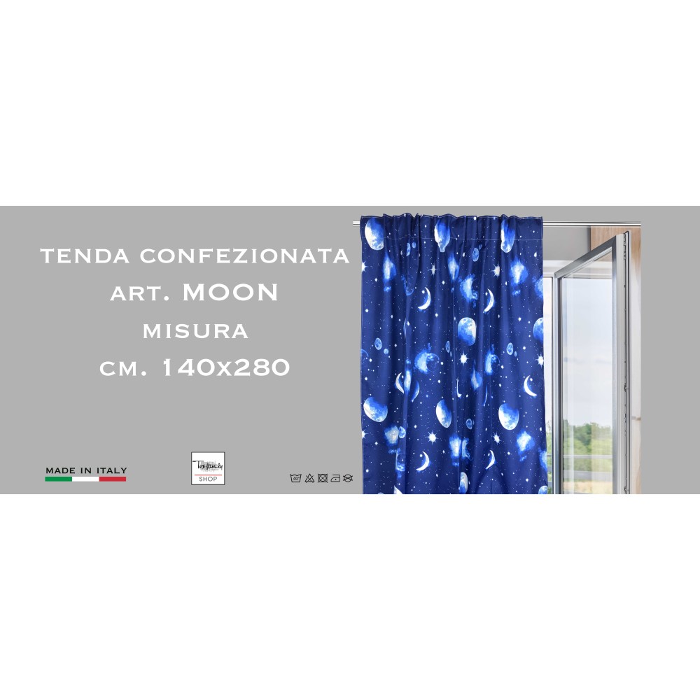 MOON LUNAR TENT BLUE PLANETS CM. 140X280 MADE IN ITALY