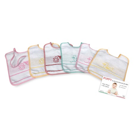 LÄTZCHEN-SET FÜR MÄDCHEN FRAUEN MOHN © cm. 20x24 Knebel mit Schnürsenkeln und AIDA Canvas