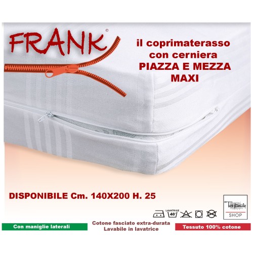FUNDA DE COLCHÓN FRANK FULL CON CREMALLERA TAMAÑO CM FRANCÉS. 140 METROS CUADRADOS