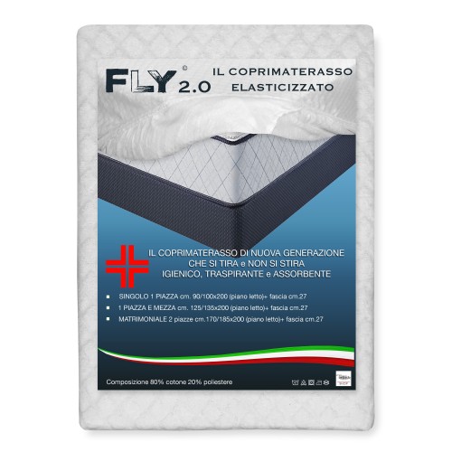 STRETCH MATTRESS TOPPER FLY 2.0 JACQUARD SPONGE with corners