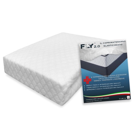 STRETCH-MATRATZENAUFLAGE FLY 2.0 JACQUARD-SCHWAMM mit Ecken 2