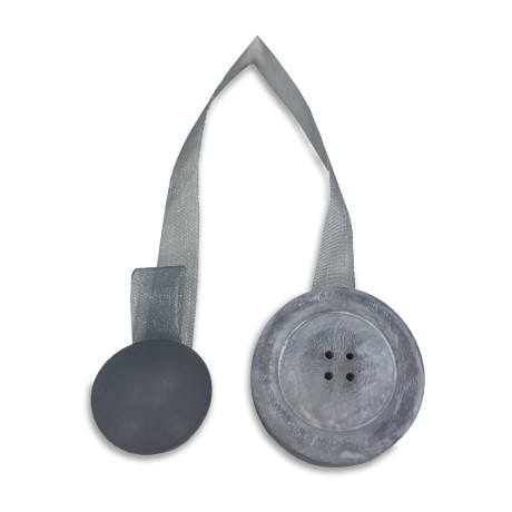 MAGNET HOLZ GARDINENSTOPPER MAGNETE FÜR VORHÄNGE KRAWATTENKNOPF GRAU