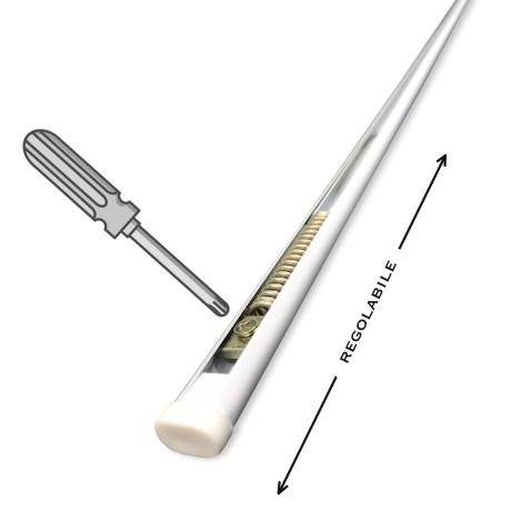 GARDINENSTANGE FIXXY © WEISS FEDER EINSTELLBARER DRUCK FÜR ALLE ARTEN VON VORHÄNGEN 2