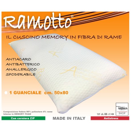 MEMORY RAMOTTO © KISSEN AUS KUPFERFASER, ANTI-MILBEN, HYPOALLERGEN, ANTIBAKTERIELL