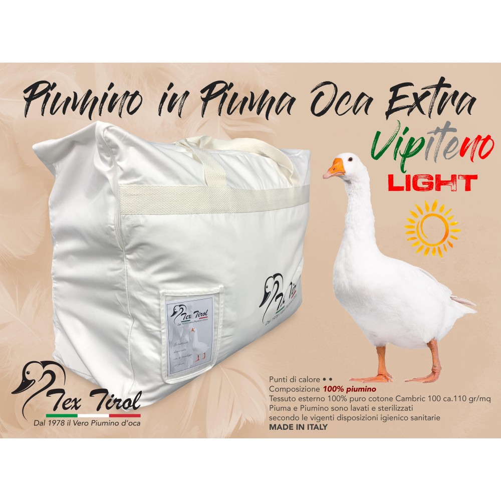 PIUMINO OCA VIPITENO LIGHT  100  PIUMINO OCA LEGGERO ESTIVO MATRIMONIALE