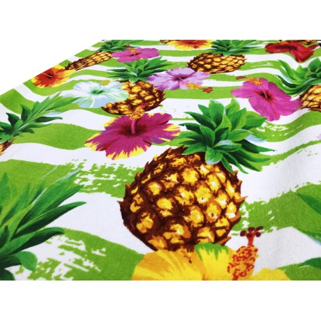 PHOTOGRAPHIC BEACH TOWEL IN SPONGE large size CM.80x160 PINEAPPLE 2