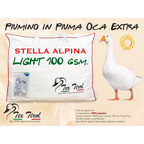TEX TIROL © STELLA ALPINA LIGHT 100% GOOSE PLUMÍFERO LIGERO VERANO DOBLE