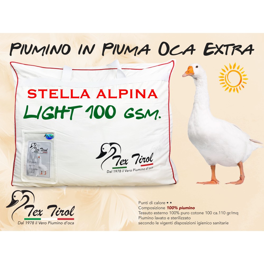 TEX TIROL © STELLA ALPINA LIGHT 100% PLUMÓN DE GANSO VERANO LIGERO