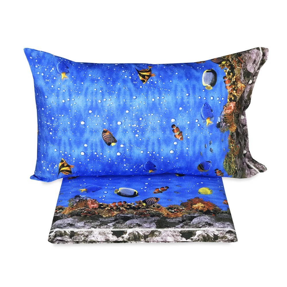 JUEGO DE SÁBANAS NATURE SEA CORAL REEF con funda de almohada Muebles