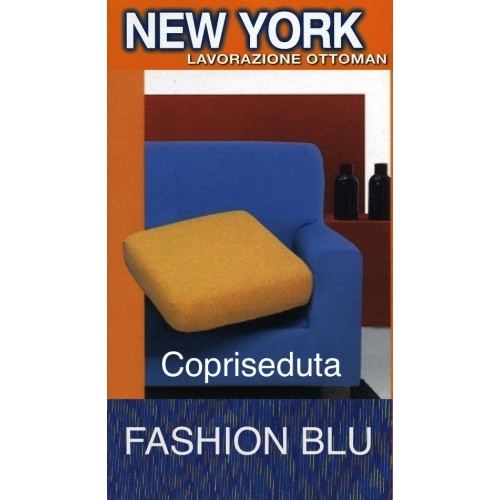 Funda de asiento de sofá elástica azul - New York Fashion Antipilling Made in Italy