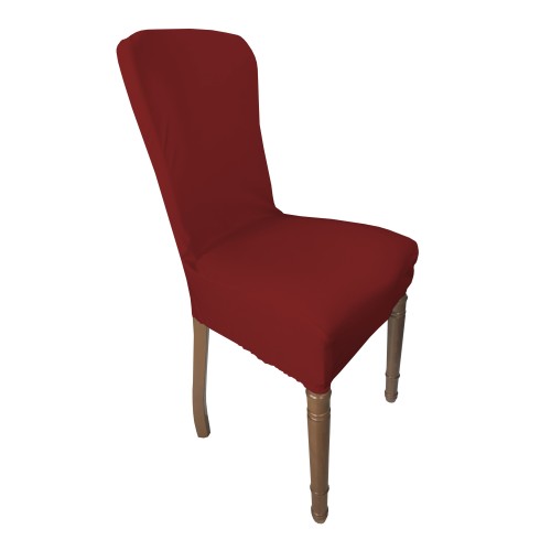 PAR DE FUNDAS DE SILLA ELÁSTICAS ROMA ANTIMANCHAS EN ROJO BURDEOS SÓLIDO