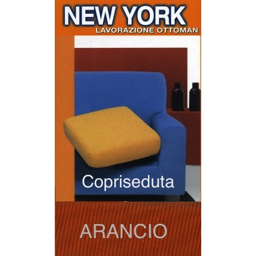 Orange Stretch Sofa Seat Cover - New York, Made in Italy