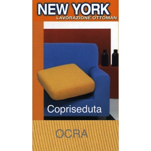 Ochre Stretch Sofa Seat Cover - New York Antipilling Made in Italy