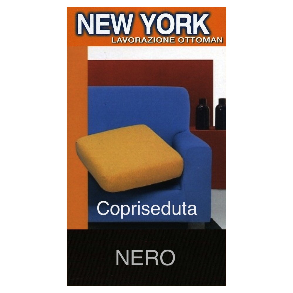 Copriseduta Divano Nero Elasticizzato - New York, Made in Italy