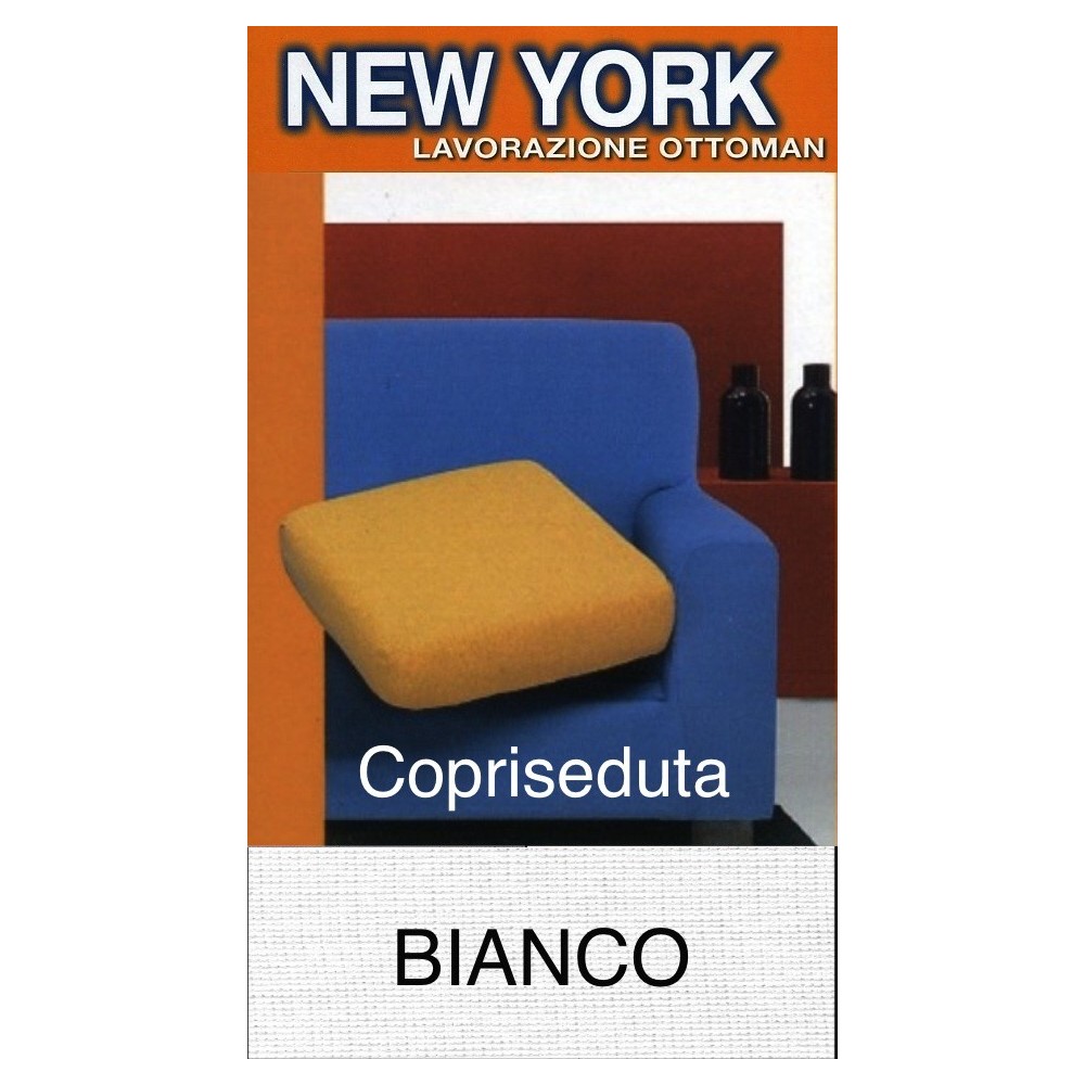 Copriseduta Divano Bianco Elasticizzato - New York, Made in Italy